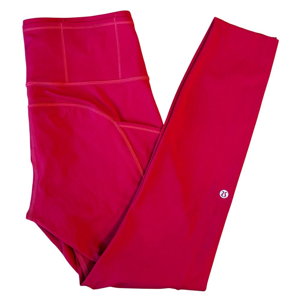 Lululemon Fast Free Tight II Nulux 7/8 Non-Reflective 25” Run Dark Red Size 8
